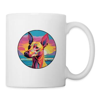 Podenco Canario Dog Breed Colorful Cartoon Waterco - Mug - white - Right