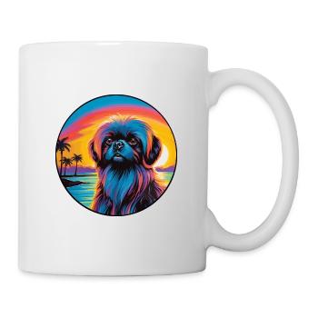 Pekingese Dog Breed Colorful Cartoon Watercolor - Mug - white - Right