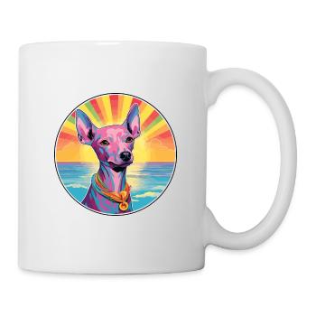 Chien nu péruvien race coloré dessin animé eau - Mug blanc - blanc - Droite