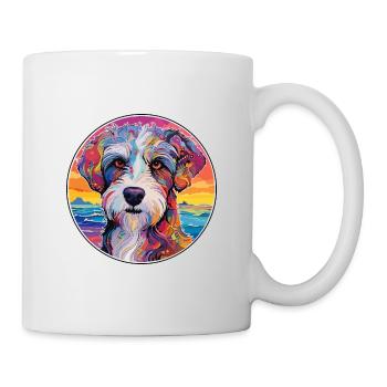 Chien de berger picard race de chien dessin animé coloré Waterc - Mug blanc - blanc - Droite