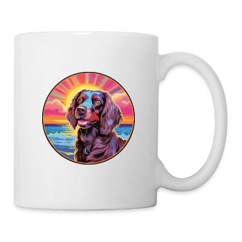 Picardy Spaniel Dog Breed Colorful Cartoon Waterco - Mug - white - Right