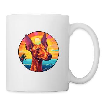 Pharaoh Hound Dog Breed Colorful Cartoon Watercolo - Mug - white - Right