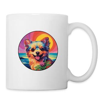 Russe Jouet Chien Race Coloré Dessin Animé Aquarelle - Mug blanc - blanc - Droite