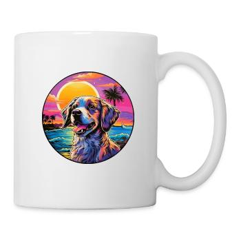 Perdiguero Navarro Dog Breed Colorful Cartoon Wate - Mug - white - Right