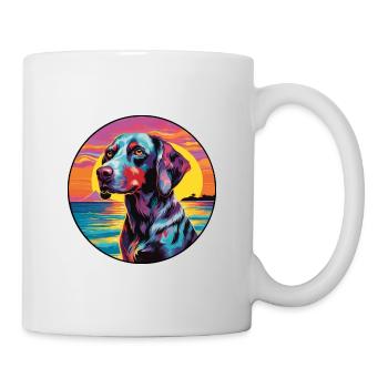 Polish Hunting Dog Breed Colorful Cartoon Watercol - Mug - white - Right