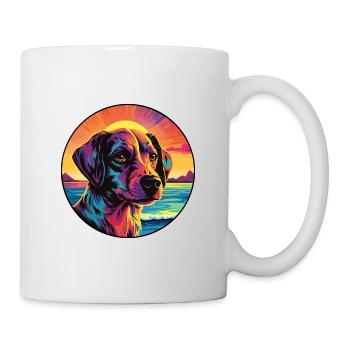 Scandinavian Dog Breed Colorful Cartoon Watercolor - Mug - white - Right