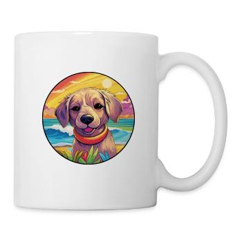 Seskar phoque chien race coloré dessin animé aquarelle - Mug blanc - blanc - Droite