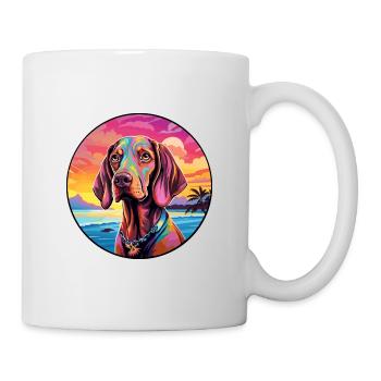Southern Hound Dog Breed Colorful Cartoon Watercol - Mug - white - Right