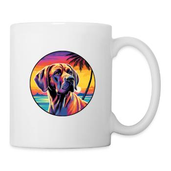 Spanish Mastiff Dog Breed Colorful Cartoon Waterco - Mug - white - Right