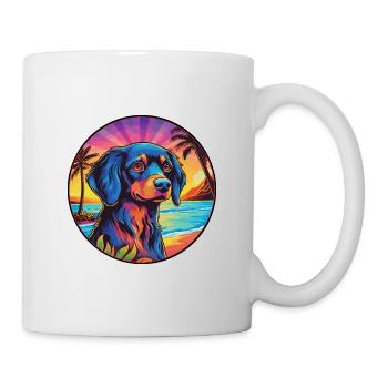 Slovak Cuvac Dog Breed Colorful Cartoon Watercolor - Mug - white - Right