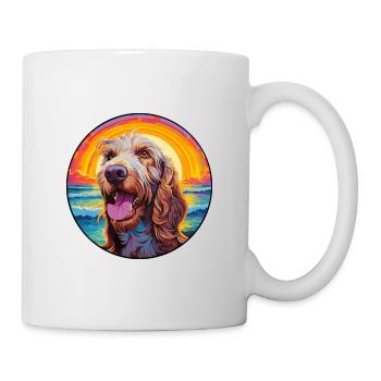 Spinone Italiano Dog Breed Colorful Cartoon Waterc - Mug - white - Right