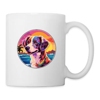 Swiss Laufhund Dog Breed Colorful Cartoon Watercol - Mug - white - Right