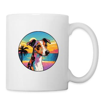 Glatter Foxterrier Hunderasse Bunte Karikatur Wate - Tasse - Weiß - Rechts
