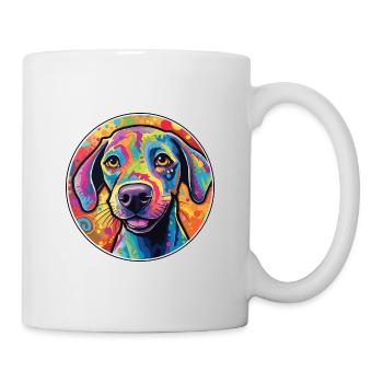 Tyroler Bracke Dog Breed Colorful Cartoon Watercol - Mug - white - Right