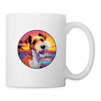Fil Fox Terrier Chien Race Coloré Cartoon Waterc - Mug blanc - blanc - Droite