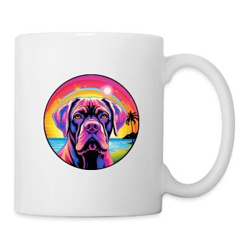 Transmontano Mastiff Dog Breed Colorful Cartoon Wa - Mug - white - Right