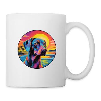 Transylvanian Hound Dog Breed Colorful Cartoon Wat - Mug - white - Right
