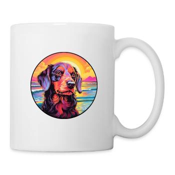 Uruguayan Cimarron Dog Breed Colorful Cartoon Wate - Mug - white - Right