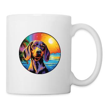 Westphalie Dachsbracke Race De Chien Coloré Dessin Animé - Mug blanc - blanc - Droite