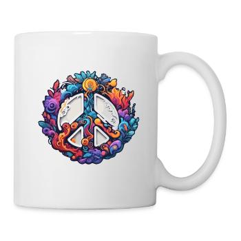 Love Peace and Harmonie / Hippie / Freiheit - Tasse - Weiß - Rechts