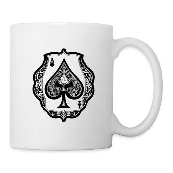 Spades / Playing Card / Poker / Symbol / Black / Skat - Mug - white - Right