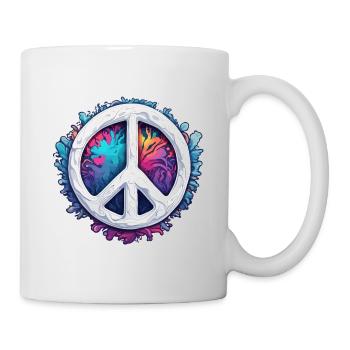 Love Peace and Harmonie / Hippie / Freiheit - Tasse - Weiß - Rechts