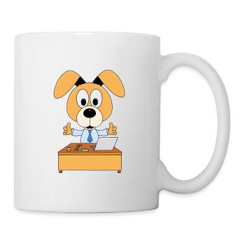 HUND - ARBEIT - JOB - CHEF - MITARBEITER - Tasse - Weiß - Rechts