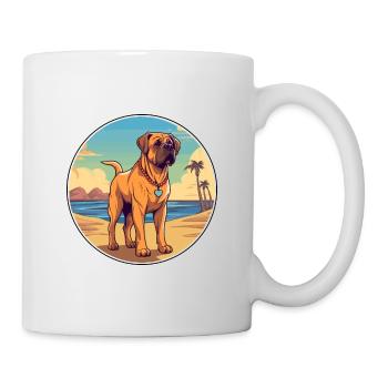 Alpine Mastiff Dog Breed Cartoon Kawaii Clipart - Mug - white - Right