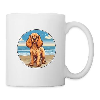 American Cocker Spaniel race de chien Cartoon Kawaii - Mug blanc - blanc - Droite