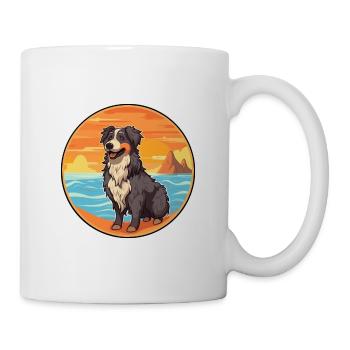 Berger afghan chien race Cartoon Kawaii Clipart - Mug blanc - blanc - Droite