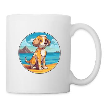 Akbash Hund Rasse Cartoon Kawaii Clipart Aquarell - Tasse - Weiß - Rechts