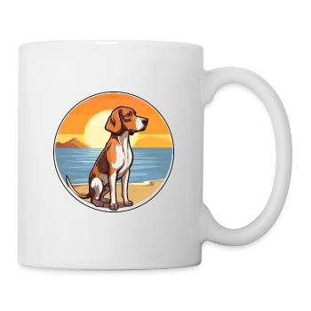 Ariege Pointer Hund Rasse Cartoon Kawaii Clipart - Tasse - Weiß - Rechts