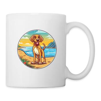 Ariegeois chien race dessin animé kawaii clipart chien animal de compagnie - Mug blanc - blanc - Droite