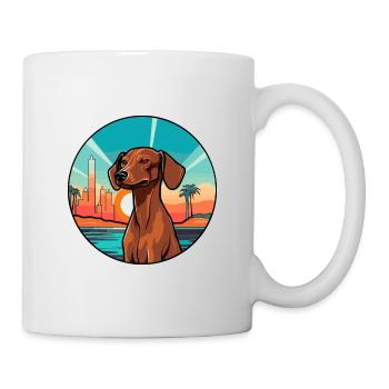 Azawakh Chien Race Dessin animé Kawaii Clipart Chien Animal de compagnie - Mug blanc - blanc - Droite