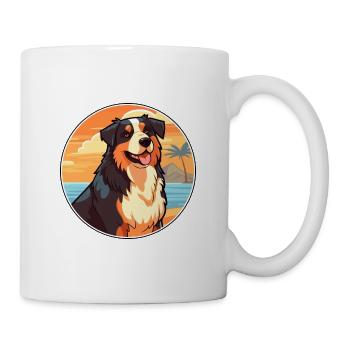 Alabai Shepherd Dog Breed Cartoon Kawaii Clipart - Mug - white - Right