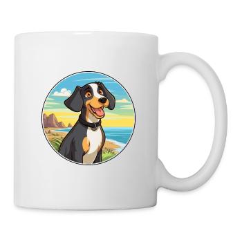 Appenzeller Sennenhund Dog Breed Cartoon Kawaii - Mug - white - Right