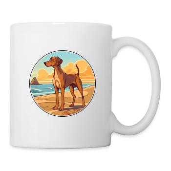 Chien de chasse andalou race de chien Cartoon Kawaii Clipart - Mug blanc - blanc - Droite