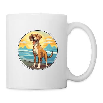 Aryan Molossus chien race Cartoon Kawaii Clipart - Mug blanc - blanc - Droite