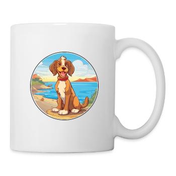 Österreichischer Brandlbracke Hund Rasse Cartoon Kawaii Hund - Tasse - Weiß - Rechts