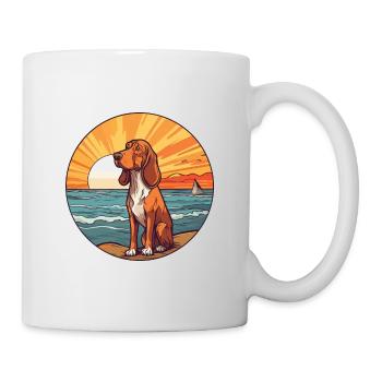 Basset Fauve De Bretagne Dog Breed Cartoon Kawaii - Mug - white - Right