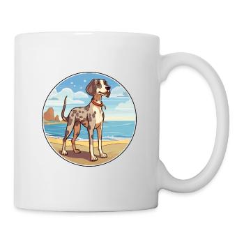 Amerikanischer Leopardenhund Hunderasse Cartoon Kawaii - Tasse - Weiß - Rechts