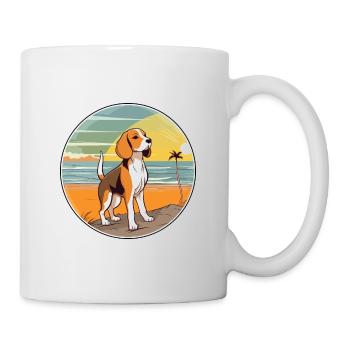 Beagle Harrier Hund Rasse Cartoon Kawaii Clipart - Tasse - Weiß - Rechts