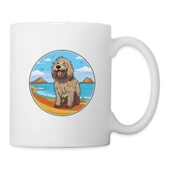 Bergamasco Schäferhund Hund Rasse Cartoon Kawaii Hund - Tasse - Weiß - Rechts
