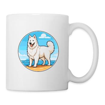 Berger Blanc Suisse Dog Breed Cartoon Kawaii Dog - Mug - white - Right
