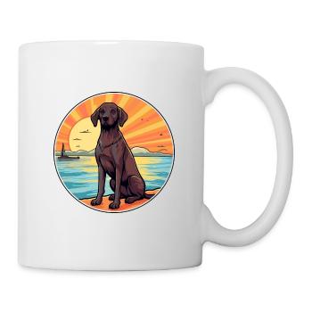 Berger De Beauce Dog Breed Cartoon Kawaii Clipart - Mug - white - Right