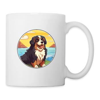Berner Laufhund Dog Breed Cartoon Kawaii Clipart - Mug - white - Right