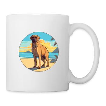 Boerboel Dog Breed Cartoon Kawaii Clipart Dog Pet - Mug - white - Right