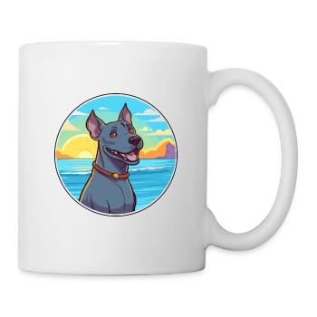 Bleu Thai Ridgeback Chien Race Cartoon Kawaii Chien - Mug blanc - blanc - Droite