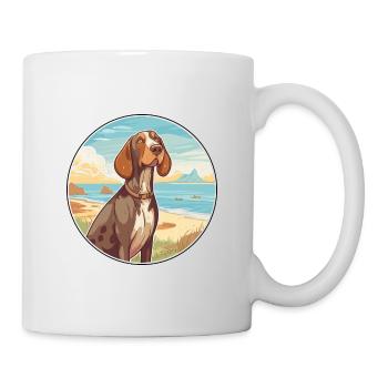 Bracco Italiano Dog Breed Cartoon Kawaii Clipart - Mug - white - Right