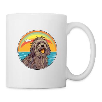 Bergamasco Hund Rasse Cartoon Kawaii Clipart Hund - Tasse - Weiß - Rechts